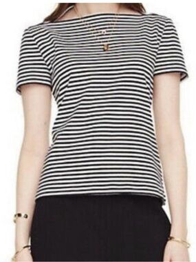 Kate Spade Broome Street Top Sz Small Black and White Striped top